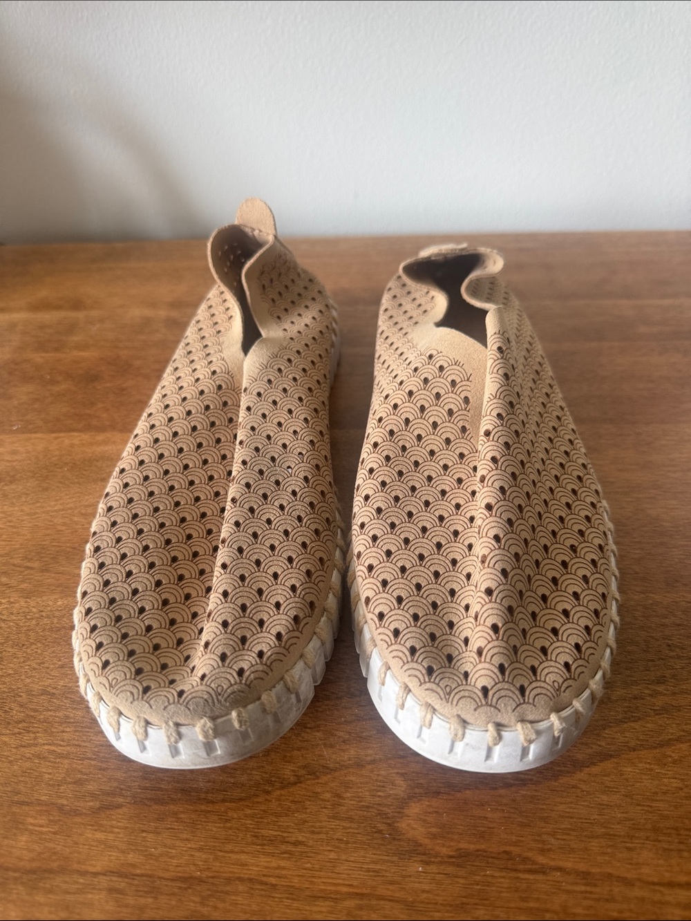 Ilse Jacobsen Perforated Slip-On Sneakers in Tan